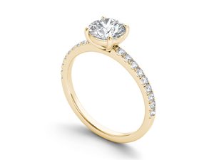 แหวนเพชรเม็ดเดี่ยวทรงกลมเจียระไนแบบบริลเลียนท์ น้ำหนัก 1 กะรัต จาก Aries Jewel ผลิตจากเพชรที่เพาะเลี้ยงในห้องปฏิบัติการ ตัวเรือนทองคำแท้ 14K เหมาะสำหรับสวมใส่ทุกวัน งานแต่งงาน สไตล์คลาสสิก - Product Image 3
