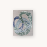 Tapis moderne abstrait à motifs de feuilles, noué à la main en laine de Nouvelle-Zélande, avec envers en latex, surface douce, tons neutres, pour salon, chambre et salle de séjour