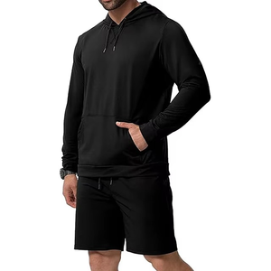 Conjunto de Sudadera con Capucha y Pantalones Cortos Personalizados al por Mayor, Unisex, de Alta Calidad, Felpa Francesa, 100% Algodón, Conjunto de Sudadera con Capucha y Pantalones Cortos para Hombre - Product Image 5