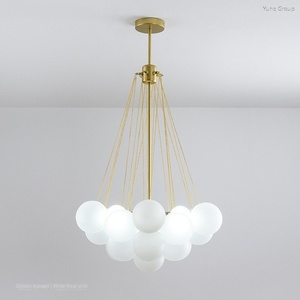 Nordic Modern Oval Glass Pendant Light LED Restaurant Chandelier with Adjustable Height - Product Image 4