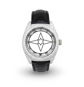 Montre mécanique automatique pour homme en acier inoxydable de luxe vintage de haute qualité avec bracelet en cuir et boîtier rond serti de diamants Moissanite - Product Image 6