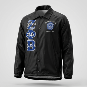 Veste professionnelle unisexe Zeta Phi Beta Sorority, respirante, en satin polyester, brodée, coupe-vent et imperméable pour l'hiver - Product Image 4