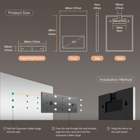 Miroir TV intelligent avec éclairage électrique pour salle de bain d'hôtel, IP66, écran tactile, 1080P, idéal pour les salles de sport et les salons de coiffure