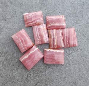 Rodocrosita Natural, Forma Rectangular, Cabujón, Parte Posterior Plana, Calibrada, Gema Suelta para Joyería - Product Image 2