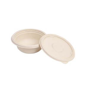 Contenedor redondo de bagazo de 500 ml con tapa, compostable, ecológico, para almacenamiento de alimentos, para exportación mundial desde India. - Product Image 6