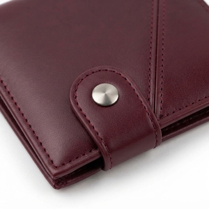 Porte-cartes en cuir véritable pour homme avec blocage RFID, portefeuille minimaliste géométrique avec pince à billets, logo personnalisé, vente en gros OEM - Product Image 5