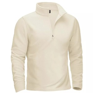 Sweat-shirt unisexe à fermeture éclair 1/4, coupe décontractée, en molleton bouclette, avec logo personnalisé, marque privée, commande en gros, fabricant de vêtements de mode - Product Image 2