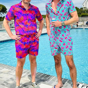 <b>Men</b> <b>Rompers</b> Lightweight Cotton Casual Summer Short Sleeve Outdoor Travel Fashion Trendy Sport Relaxed Outfit - Product Image 4