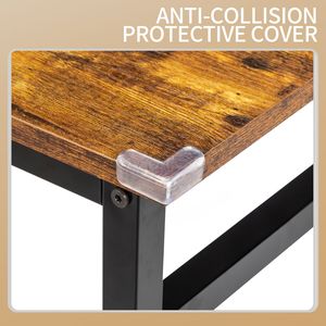 SG016FD P2 Particleboard with Rotten Wood Color 120cm Iron Pipe Cut-Off <b>Computer</b> <b>Desk</b> with Non-Woven Fabric Storage - Product Image 6