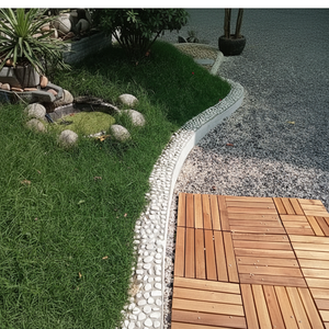 High Quality Modern Waterproof DUAL LOCK Interlocking <b>Square</b> Acacia Wood Deck Tiles/Decking 300x300mm Pool Matt Finish Double - Product Image 2