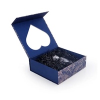 Boîte rigide magnétique pour fenêtre avec revêtement UV de luxe et lamination mate, taille personnalisée, logo en relief noir, emballage cadeau en papier – Vente en gros