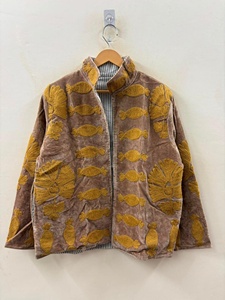 Wholesale Oversized Suzani <b>Jacket</b> Velvet Embroidery <b>Lightweight</b> Warm Winter Coat Short <b>Jacket</b> for <b>Women</b> Gift for Her - Product Image 2