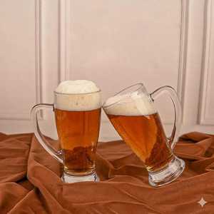 Vaso de Cerveza de Vidrio Transparente Ajustable de Lujo y Ecológico de 700ml y 480ml con Asa de Diseño Musculoso, Venta al por Mayor - Product Image 4