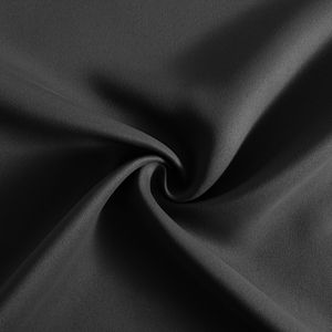 Modern 100% Blackout Pleated Half <b>Curtain</b> 2 Panels with Scallop Design and Hooks for Home Office Hotel Cafe <b>Kitchen</b> Use - Product Image 6