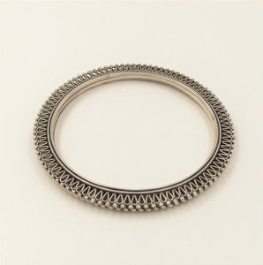 DIVYORO Classic Brass <b>Copper</b> Alloy Oxidized Women's Wedding Filigree Textured <b>Bangle</b> - Product Image 1