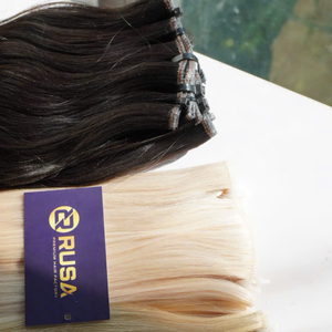 Venta al por mayor de fábrica: Cabello virgen vietnamita Rusa para extensiones, doble trama a máquina - Product Image 2