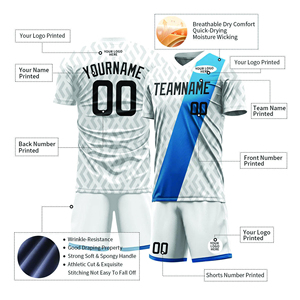 Conjunto de Camisetas de Fútbol Unisex Económicas, Uniformes de Fútbol Personalizados, Transpirables, Talla Grande, Manga Corta - Product Image 3