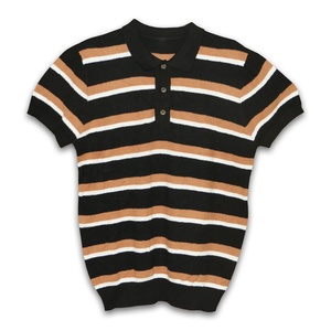 Jersey de manga corta con cuello de polo hecho a medida, suéter de punto para hombre, suministros - Product Image 1