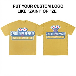 เสื้อยืด ZAINI ผู้ชาย พรีเมียม คอตตอนเจอร์ซีย์ 180 GSM สีเหลืองมัสตาร์ด สกรีนโลโก้ตามสั่ง ป้องกันรอยยับ แขนสั้น ทรงปกติ - Product Image 1