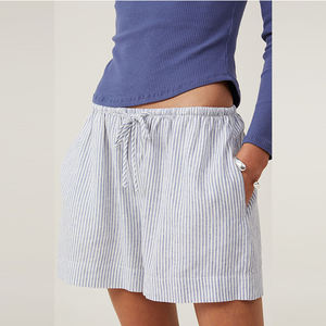 กางเกงขาสั้นผู้หญิงสำหรับฤดูร้อน ทรงปกติ สวมใส่สบาย ดีไซน์เชือกผูกเอว ออกแบบตามสั่ง OEM ขายดีสำหรับชุดออกกำลังกาย - Product Image 6