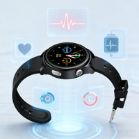 Reloj Inteligente con Pantalla AMOLED, Monitor de Frecuencia Cardíaca y Presión Arterial, Resistente al Agua, Llamadas Bidireccionales, Alerta de Caídas y Base de Carga, con API Disponible