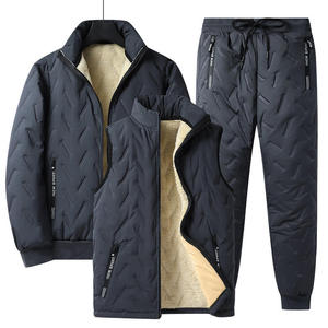 Chaqueta de invierno para hombre, diseño estampado, gruesa y cálida, traje informal de tres piezas, venta al por mayor de fábrica - Product Image 1