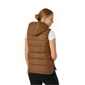 Chaleco de equitación acolchado y transpirable para mujer, con cremallera frontal de 2 vías, en colores y tallas personalizadas, al por mayor. - Product Image 4