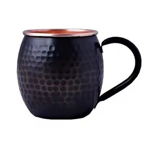 <b>Copper</b> Antique Finished 2026 Best Selling <b>Copper</b> Mug with hammered design Mug With brass Handle - Product Image 6