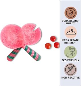 ชุดช้อนและส้อมเสิร์ฟสลัดเรซิ่นสีชมพู ทำด้วยมือ พร้อมด้ามจับ ทนทาน น้ำหนักเบา สำหรับใช้ในครัว - Product Image 4