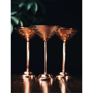 Gobelet à vin en cuivre martelé fait main, calice de luxe en métal gaufré pour mariage, fête, hôtel, bar, vaisselle, article cadeau - Product Image 4