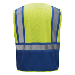 Lightweight Breathable Safety Vest for Construction <b>Worker</b> Zipper Closure Security Reflective Tape Safety Vest <b>Jackets</b> - Product Image 6