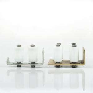 Ruedas de nailon pulido y acero inoxidable de 50 mm para puertas correderas, ruedas contemporáneas de bajo ruido y duraderas para puertas de garaje, herrajes para rieles deslizantes. - Product Image 2