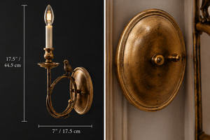 Luxury European Venetian Baroque <b>Wall</b> <b>Sconce</b> Premium Decorative <b>Wall</b> <b>Light</b> with Elaborate Ornamental Mirrorwork, Elegant Brass - Product Image 3