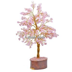 Jaspe rojo 300 Chips Árbol de alambre dorado Artesanía de piedra semipreciosa Árbol de cristal de piedras preciosas a la venta - Product Image 6