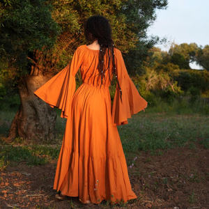 Robe longue bohème en coton tendance 2026 pour femme, idéale pour festival, plage ou soirée, cadeau pour elle - Product Image 2