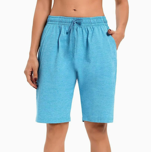 Shorts décontractés en coton pour hommes, taille élastique avec cordon de serrage, shorts d'été, logo personnalisé, marque privée, fournisseur en gros - Product Image 5