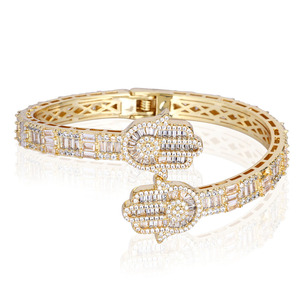 Mens Moissanite Diamond <b>Cuff</b> <b>Bracelet</b> 925 <b>Silver</b> Certified Diamond Baguette Tennis <b>Bracelet</b> Lightweight Luxury Jewelry Gift - Product Image 6