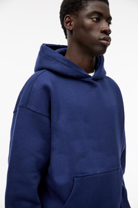 Wholesale High Quality 410gsm Thermal Terry Fabric Oversized Pullover Hoodie Custom Color Men Winter 100% Cotton Breathable - Product Image 3