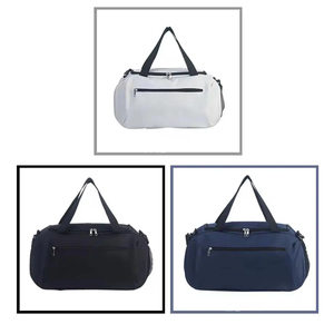 Sac de voyage en nylon de forme ovale avec double poignée, fermeture éclair, plusieurs compartiments, bandoulière réglable, grande capacité - Product Image 5