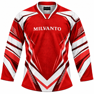 Maillot de hockey sur glace noir personnalisé de haute qualité imprimé par sublimation pour hommes, uniforme d'entraînement de hockey personnalisé pour joueurs - Product Image 6