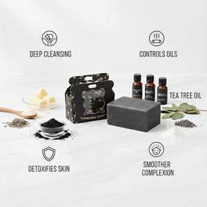 Savon Artisanal Personnalisé au Logo, Végétalien, Contrôle du Sébum, Antiseptique, Blanchissant, avec Étui Décoratif - Product Image 3