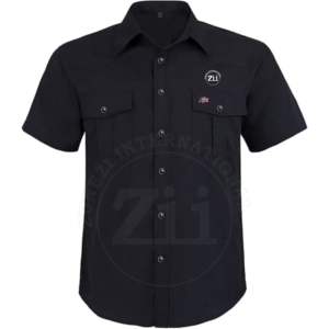 Camisa de Trabajo de Manga Corta Ligera con Protección Contra Incendios para Soldador, Camisa de Soldadura FRC con Botones a Presión, Resistencia al Calor de 300-500 °C - Product Image 1