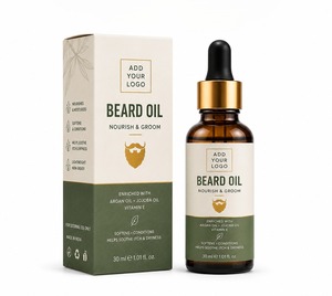 Huile de croissance de barbe pour hommes à base de plantes de qualité supérieure 30 ml – Vente en gros, biologique, sans alcool, adoucissant et revitalisant pour barbe, formule personnalisée, barbe brillante - Product Image 1