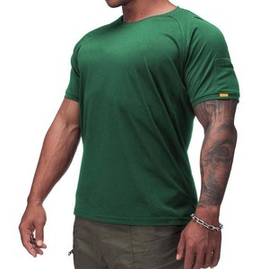 T-shirts pour hommes personnalisés en gros, imprimés, écologiques, respirants, motif uni, tissu coton/polyester, tailles et couleurs personnalisables - Product Image 5