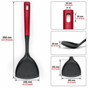 JAYA MATA JM288 Solid Turner Taiwan Nylon Heat Resistant Non-Stick Safe Dishwasher/Microwave/Oven <b>Kitchen</b> <b>Utensil</b> 350mm - Product Image 3