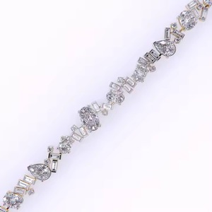 New Round Shape Lab Grown Diamond Tennis Bracelet Bezel Setting 18K Yellow Gold Diamond Bracelet for Both Men and Women - Product Image 5