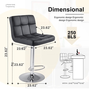 Adcock Bar <b>Stool</b> Modern Counter Height <b>Stool</b> Kitchen Furniture Contemporary Design Cushioned <b>Seat</b> Ergonomic Adjustable PU - Product Image 4