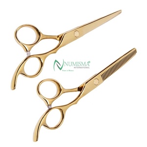 Professional Black Coated Stainless Steel Barber Scissors Set Straight Hair <b>Thinning</b> Razor Edge Smooth Cutting Shears for Beauty - Product Image 4