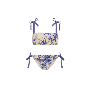 Bikini Personalizado ODM/OEM con Cuentas Florales, Color Sólido, Cintura Alta, Lazos Laterales, Traje de Baño de Dos Piezas, Bikini Push-Up - Product Image 5