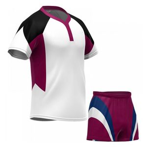 Uniformes de Rugby de Manga Corta Sublimados con Logotipo Personalizado, 100% Poliéster, Transpirables y de Secado Rápido - Product Image 1